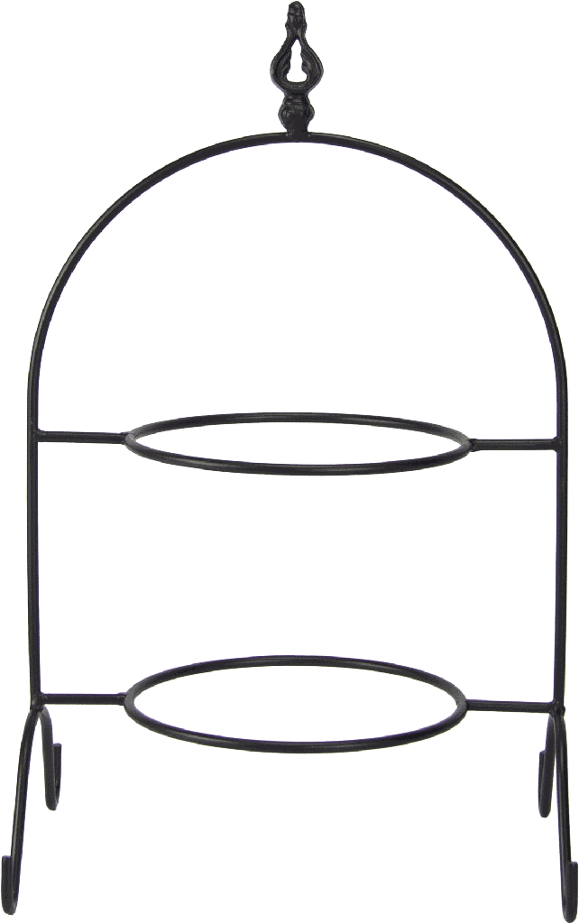 BOURBONE Tellerhalter 2-er 46,5 cm Metall schwarz