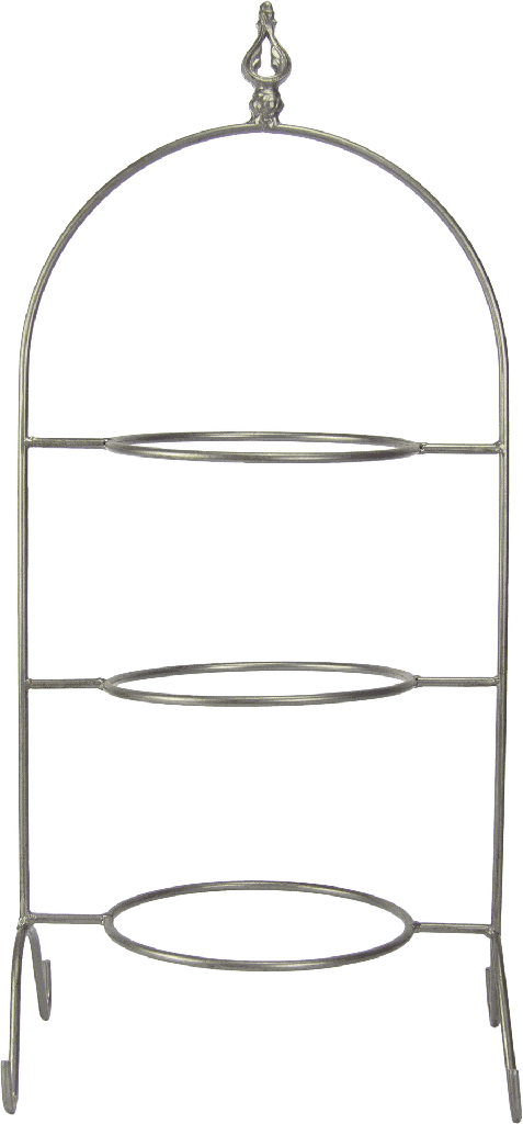 BOURBONE Tellerhalter 3-er 62 cm Metall silber