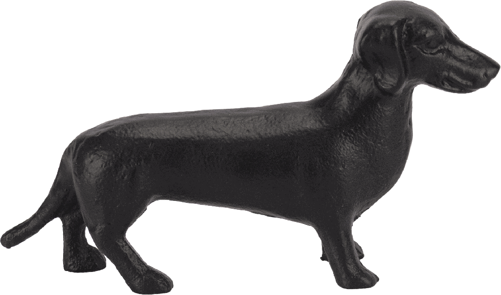 GUSTEL Dackel Dekorationsobjekt Metall schwarz