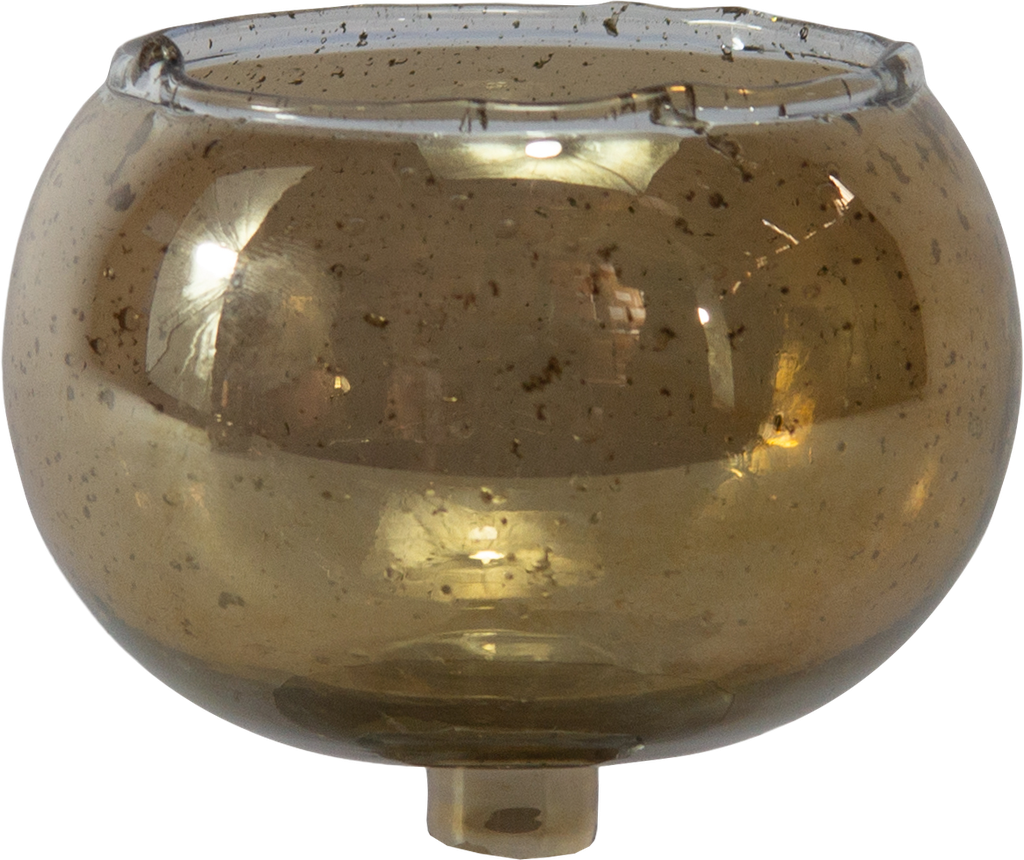 BOWL Teelicht-Aufsatzglas braun