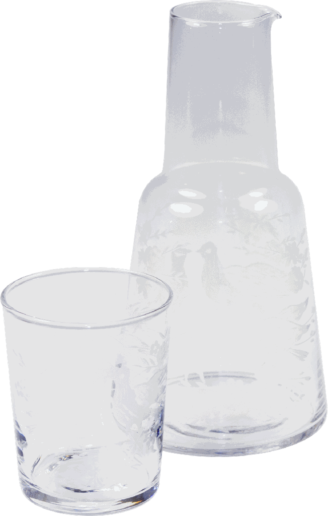 LOVEBIRD Karaffe 2-tlg mit Becher