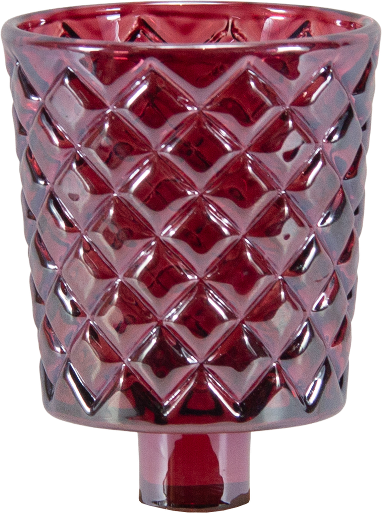 CRYSTAL Teelicht-Aufsatzglas rot