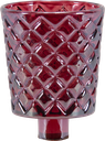 CRYSTAL Teelicht-Aufsatzglas rot