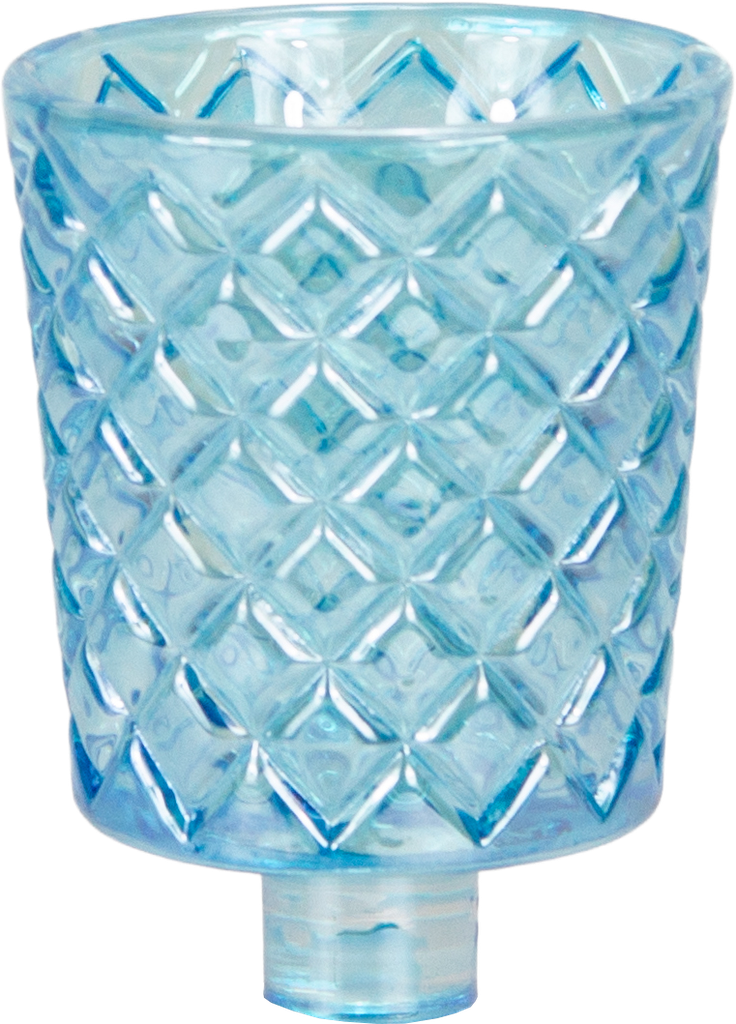 CRYSTAL Teelicht-Aufsatzglas türkis