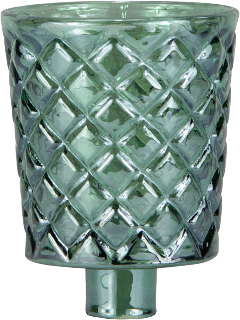 CRYSTAL Teelicht-Aufsatzglas grün