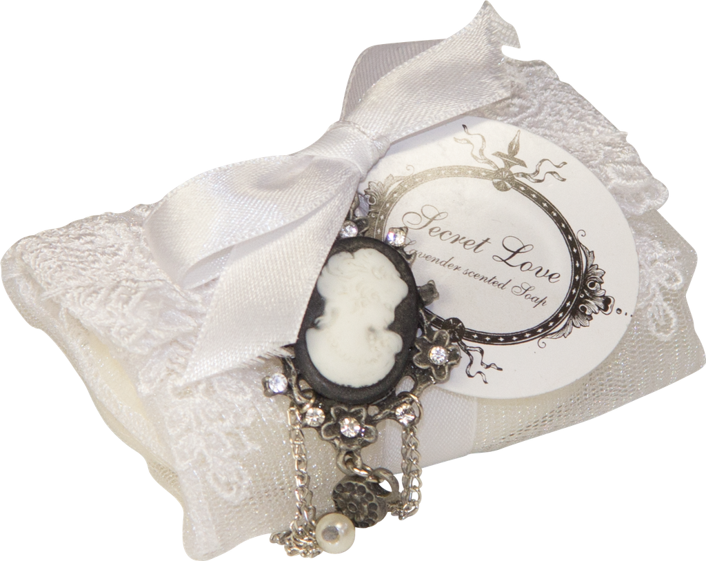 SECRET LOVE Seife im Spitzensäckchen weiß