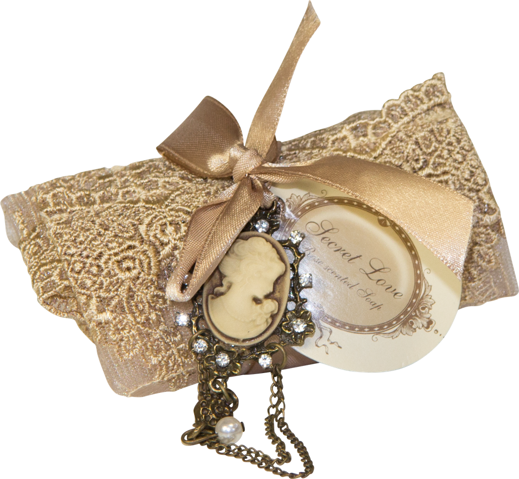 SECRET LOVE Seife 70 g im Spitzensäckchen ecru