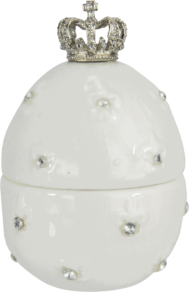 ROYAL Schmuckdose Ei mit Krone in Geschenkbox