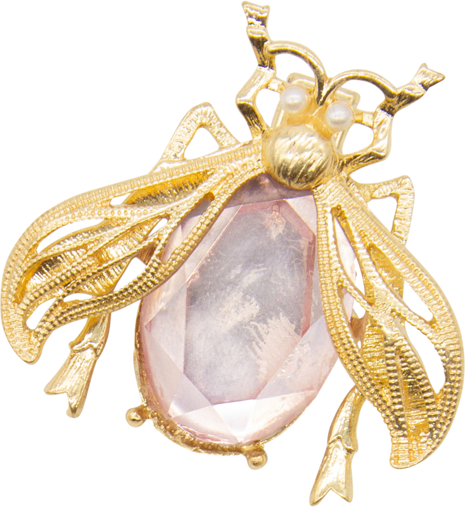 GLAMOUR Glitzerkäfer auf Clip rosé