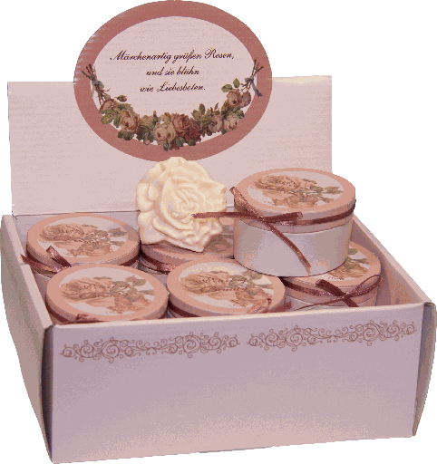 [00057A15] LA VIE EN ROSE Seife Rosenform 50 g in Geschenkverpackung