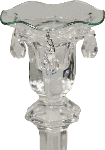 [00304A00] Kerzenteller Ø 7 cm mit 3 Kristallen