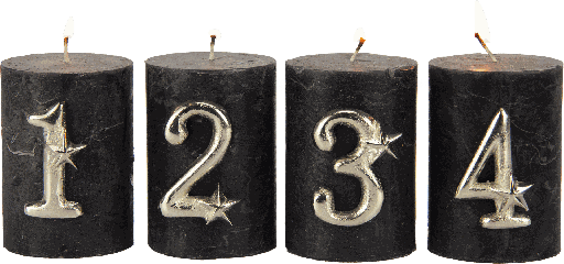 [01234A99] ADVENT Kerzenpin Zahlen 1-4 Set