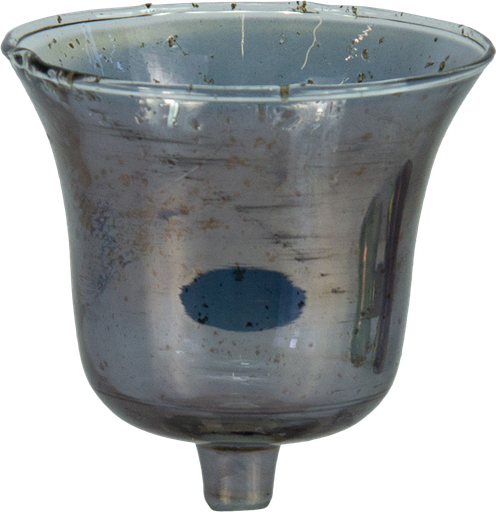 [13074A77] VINTAGE Teelicht-Aufsatzglas smoke