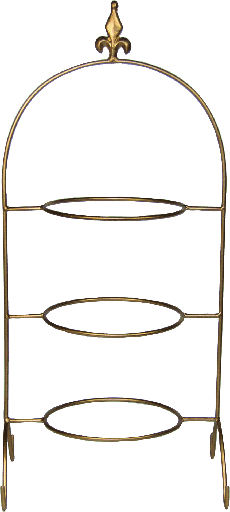 [14106A90] BOURBONE Tellerhalter 3-er 62 cm Metall gold