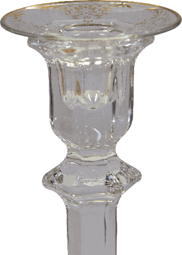 [15005A90] Kerzenteller Ø 7 cm Dekor Ranken gold