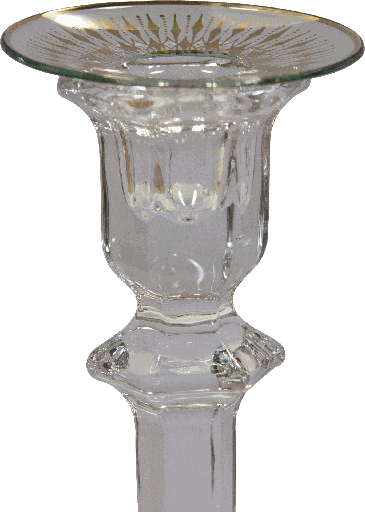 [15008A90] Kerzenteller Ø 7 cm Dekor Ornament gold