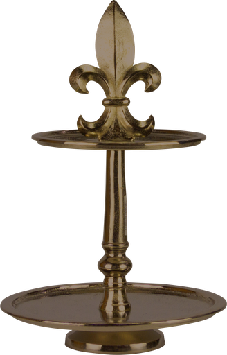 [17381A90] BOURBONE Etagere 2-er Metall messing