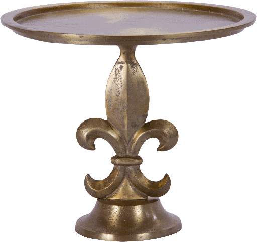 [17382A90] BOURBONE Platte auf Fuß Metall messing