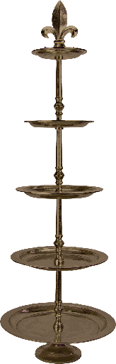 [17383A90] BOURBONE Etagere 5-er Metall messing