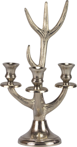 [19072A99] VENISON Kerzenständer 3er Metall antik-silber