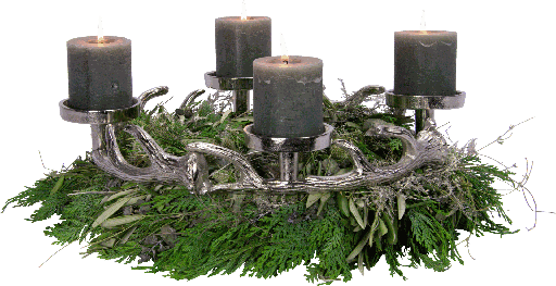 [19074A99] VENISON Adventskranz für Stumpenkerzen