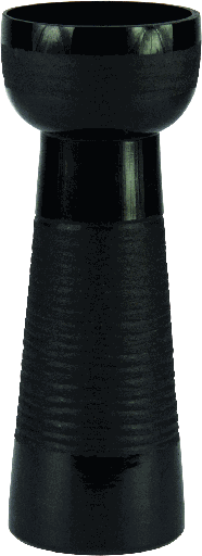 [19724A70] Hyazinthenvase 22 cm Glas schwarz