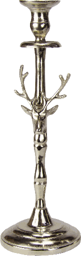 [20002A99] VENISON Kerzenständer 40 cm Metall antik-silber