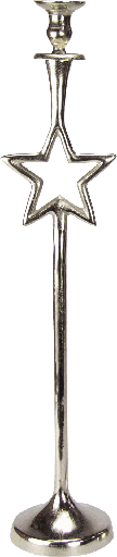 [20006A99] STARLIGHT Kerzenständer 62,5 cm Metall antik-silber