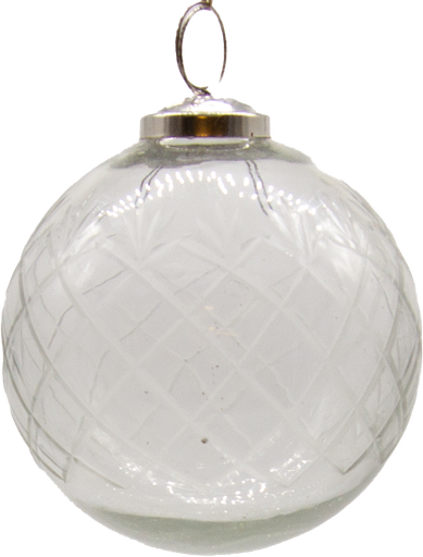 [21019W00] VINTAGE Kugel Glas geschliffen klar