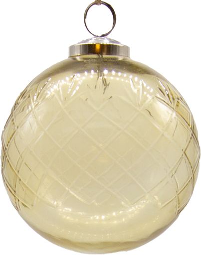 [21019W55] VINTAGE Kugel Glas geschliffen amber