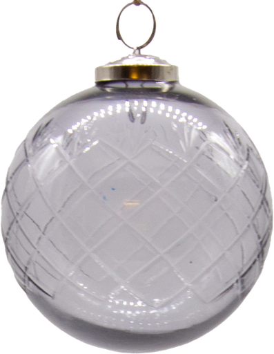 [21019W77] VINTAGE Kugel Glas geschliffen smoke