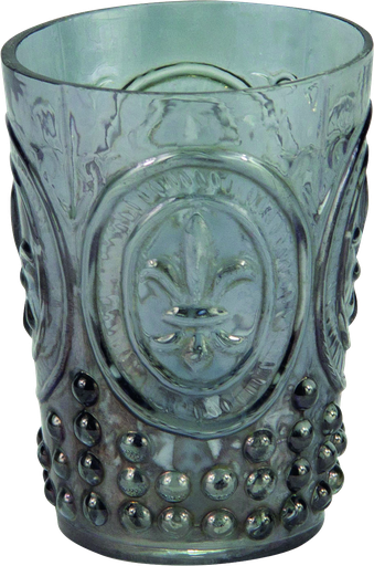 [21023A77] Windlicht 12,5 x Ø 17,5 cm Glas smoke