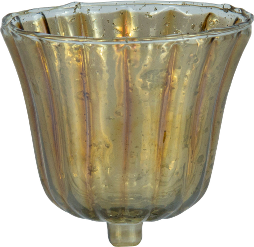 [21110A60] TULIP Teelicht-Aufsatzglas braun