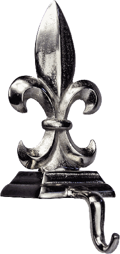 [22005A99] BOURBONE Kranzhaken Metall antik-silber