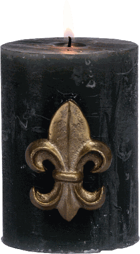 [22010A90] BOURBONE Kerzenpin Metall messing