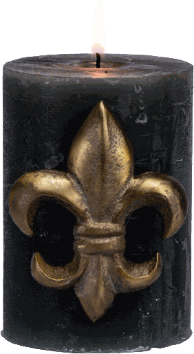 [22011A90] BOURBONE Kerzenpin Metall messing