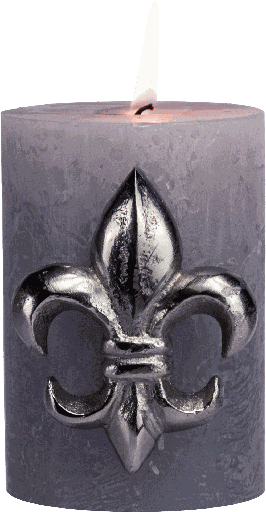 [22011A99] BOURBONE Kerzenpin Metall antik-silber