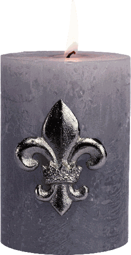 [22012A99] ROYAL Kerzenpin Metall antik-silber