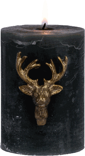 [22013A90] VENISON Kerzenpin Metall messing