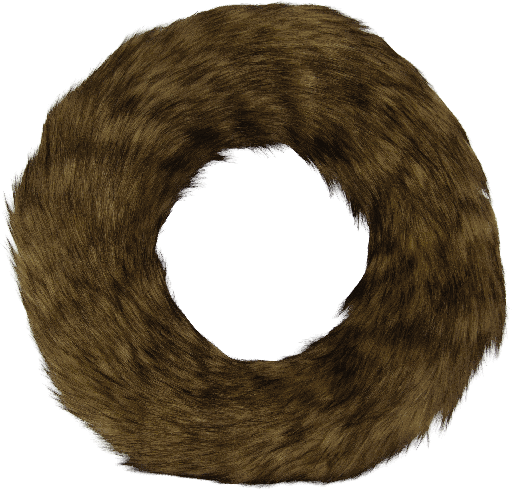 [23101A60] Fellkranz Ø 65 cm Kunstfell braun