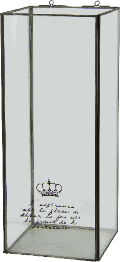 [23112A70] Windlicht 16 x 16 x 40 cm Glas schwarz