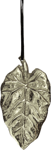 [23210A99] LEAVES Blatt Metall antik-silber