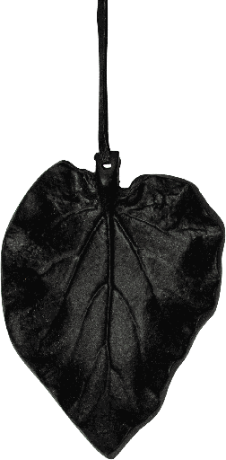 [23212A70] LEAVES Blatt Metall schwarz