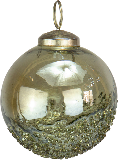 [23215W30] Kugel 8 cm Glas grün