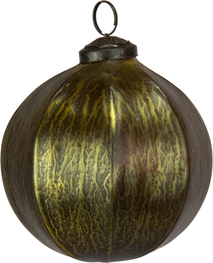 [23221W90] Kugel 9 cm Glas grün-gold