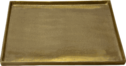 [23304A90] BASIC Kerzentablett quadratisch Metall messing