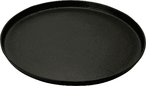 [23306A70] BASIC Kerzentablett rund Metall schwarz