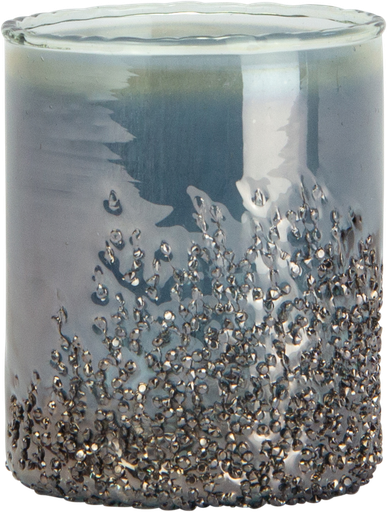 [23401A77] Windlicht 10 x Ø 8 cm Glas smoke