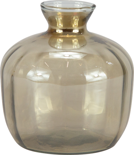 [24020A60] Vase 13 x Ø 12 cm Glas amber