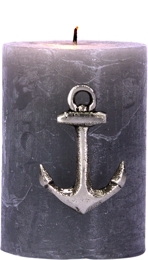 [24061A99] ANCHOR Kerzenpin Metall antik-silber